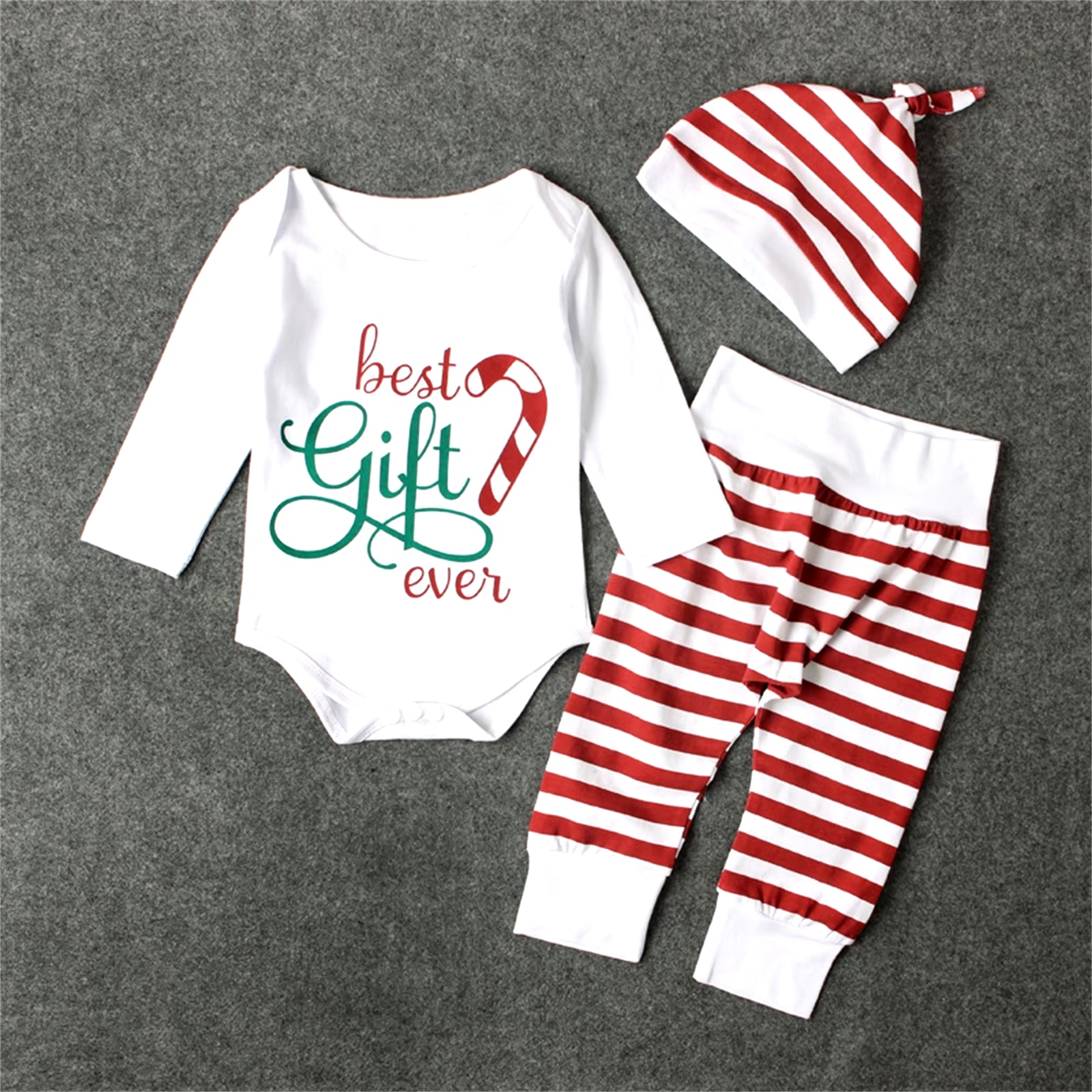 My First Christmas Baby Xmas Sets Infant Rompers Boys Girls Cute 2 Pieces Sleepwear with Hat 2024 Baby Xmas Party Outfits